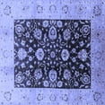 thumbnail image 1 of Ahgly Company Machine Washable Indoor Square Oriental Blue Industrial Area Rugs, 5' Square, 1 of 4