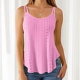 thumbnail image 2 of Fgnfyis Womens Tops Summer Sleeveless Loose Fit Round Neck Camisole Top Casual Versatile Staple Wardrobe Women Tank Tops Light Pink S, 2 of 5