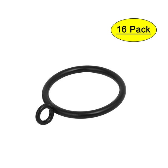 2.2" Length Metal Curtain Drape Sliding Eyelet Rings 1.5" Dia 16pcs