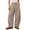 Khaki, variant on SwiftWear Barrel Pantss for Women Trendy High Waisted Cotton Wide Leg Baggy Trouser with Pockets