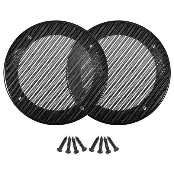 Unique Bargains 2pcs 4 Inch Car Metal Audio Speaker Grill Cover Mesh Woofer Horn Guard with Screw Black