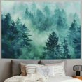 thumbnail image 2 of PRATYUS  Grey Tapestry Wall Hanging,Tapestries Décor Living Room Bedroom for Home Inhouse Landscape with Fir Forest in Hipster Vintage Retro Style Painting, 2 of 6