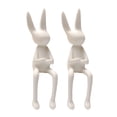 thumbnail image 2 of Dserhfy Bunny Statue Modern Sitting Bunny Figurine Easter Rabbit Sculpture for Home Living Room Office Table Shelf TV Cabinet Decor, 2 of 8