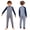 Navy Blue, variant on Miaeowve Kids Boys Girls Jumpsuits Special Needs Adaptive Clothing Long Sleeve Full Length Back Zipper Stripes Jumpsuit Red 16