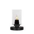 thumbnail image 1 of Toltec 51-MB-300 Luna Accent Table Lamp Shown In Matte Black Finish With 4" Clear Bubble Glass, 1 of 1