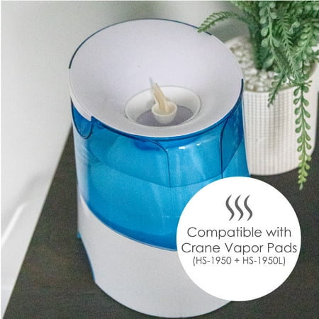CRANE - 0.5 Gal. Warm Mist Humidifier with 2 Speed Settings - Blue/White