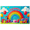 2A, variant on Colorful Happy Birthday Backdrop Banner with Rainbow Balloons Gifts and Cake Party Supplies Birthday Decoration Photography Props Party Decorations