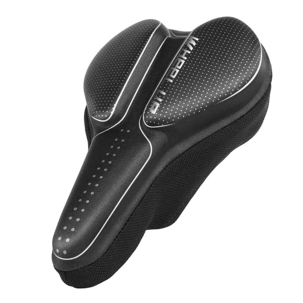 Eigraketly Cojín de asiento de bicicleta para hombres y mujeres y cómodo asiento de bicicleta acolchado de silicona cubierta impermeable de PU para Ciclismo Blanco negro Eigraketly OD010721-01