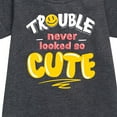 thumbnail image 2 of Instant Message - Trouble Never Looked So Cute - Toddler & Youth Girls Fleece Dress, 2 of 5