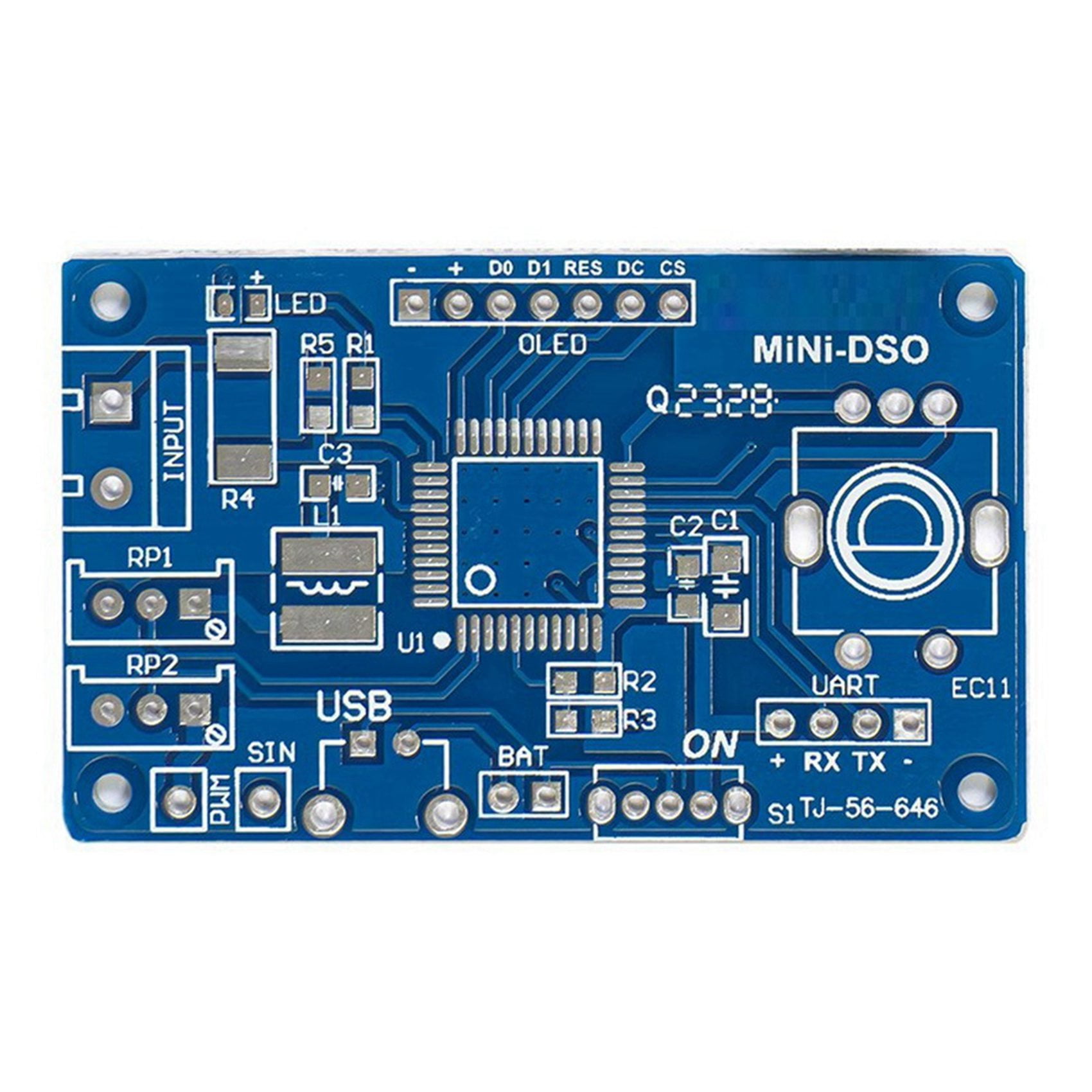 2X Mini DOS LCD Oscilloscope Kit STC8K8A Single Chip Microcomputer Electronic Soldering Practice Loose Without Shell,2 x Mini DOS LCD Oscilloscope DIY Kit,Blue