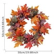 thumbnail image 3 of 20 Inch Fall Wreath for Front Door - Autumn Harvest Decor with Berries, Maple Leaves & Berries - All-Weather Wreath for Outdoor Porch, Thanksgiving & Halloween Decorations, 3 of 9