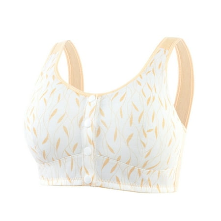 Blphud Bras Women Plus Size Woman Sports Bar Trendy Lingerie for Women Sports Bras for Women Women s Front Side Buckle Lace Edge without Steel Ring Movement Seamless Adjustment Bra Beige 36