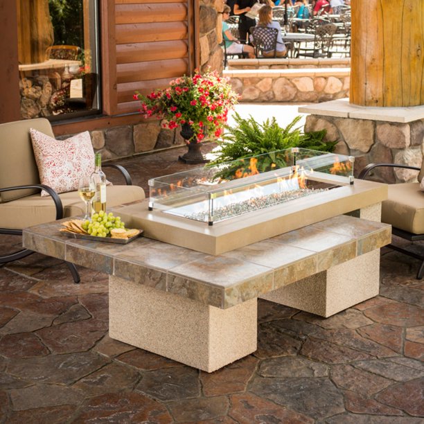 Outdoor GreatRoom Uptown Brown Fire Pit Table NSS