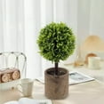 thumbnail image 6 of RuiJiao Artificial Green Grass Ball Potted, Fake Shrubs Ball Plant Decoration, Faux Small Boxwood Topiary, Home Office Desk Table Room, 6 of 6