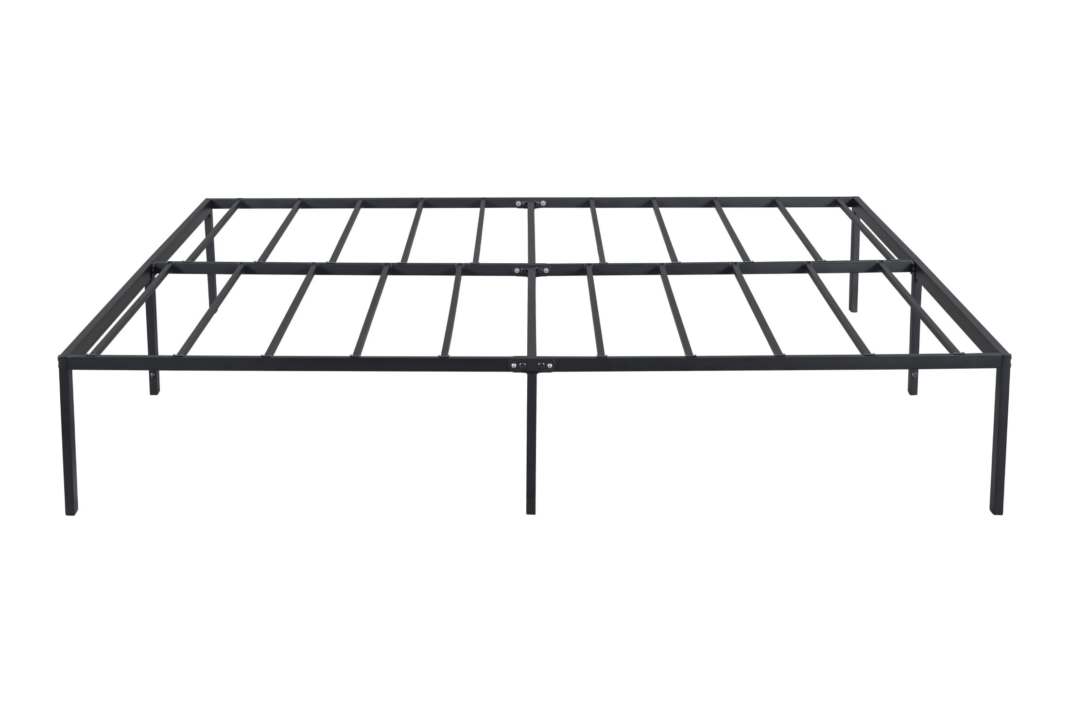 Aukfa Platform Metal King Size Bed Frame, 14 Inch, 600 lb Capacity, Noise Free, Black