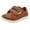 Z1-Brown, variant on Splozh Toddler Sneakers for Boys and Girls Dual Hook and Loops Sneakers Baby Shoes,Black 9