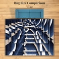 thumbnail image 6 of Luxe Weavers Navy Modern Abstract Area Rug 4x5 Geometric Living Room Carpet, 6 of 11