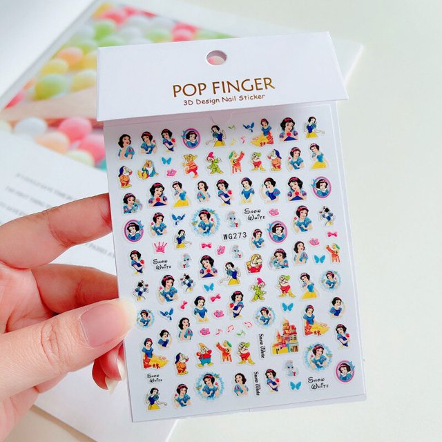 Calcomanía de dibujos animados de Disney para decoración de uñas, Mickey Mouse, Pato Donald, calcomanía de dibujos animados para decoración de uñas, pegatinas deslizantes para uñas Dengxun unisex