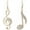 Gold, variant on Dainty Music Note Asymmetrical Dangle Hook Earrings for Women Crystal Cubic Zirconia G Clef Musical Drop Fake Huggie Hoops Earring Fashion Jewelry Gifts Christmas