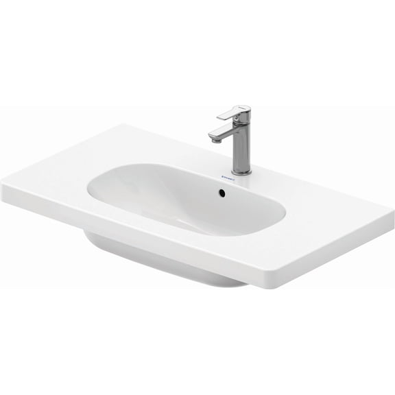 Duravit 03428500002 D-Code 19" Ceramic Vanity Top - White / Glazed Underside
