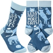 Primitives by Kathy - Less People More Cats Colorful Socks