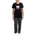 thumbnail image 4 of CafePress - Flamingos Cp1 Women's Dark Pajamas - Women's Short Sleeve Print T-Shirt and Pants Dark Cotton Pajama Set, 4 of 7