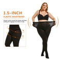 thumbnail image 3 of G&Y 2 Pairs Semi Opaque Tights for Women - Plus Size 80D Control Top Pantyhose, Black 4XL, 3 of 7