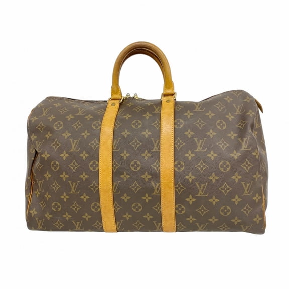 Pre-Owned Louis Vuitton Monogram Keepall 45 Boston Bag M41428 Brown Men's and Women's