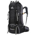 thumbnail image 1 of Mochila de senderismo ligera impermeable de 60L con cubierta de lluvia, mochila de viaje para deportes al aire libre para escalar, acampar y viajar, 1 of 5