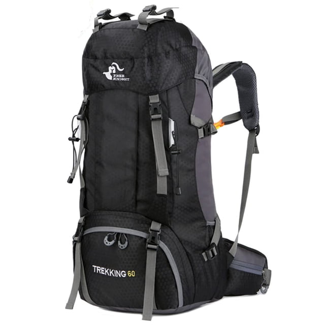 Mochila de senderismo ligera impermeable de 60L con cubierta de lluvia, mochila de viaje para deportes al aire libre para escalar, acampar y viajar