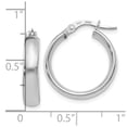 thumbnail image 2 of FJC Finejewelers 14 kt White Gold Hoops Polished Hoop Earrings 20 mm x 18 mm, 2 of 6
