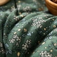 thumbnail image 4 of Algodón de punto Funda Nórdica Reina Verde Floral 100% Algodón Cómoda Ropa de Cama, 4 of 7