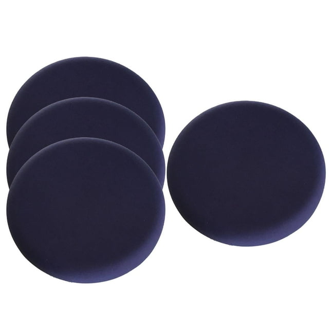 Cojín de taburete de bar redondo de 2 pieza de asiento impermeables de poliéster elástico, de sil suaves y funda de cojín azul Sunnimix Cubiertas para taburetes de bar
