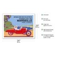 thumbnail image 2 of Marseille France - Antique Cars and Collectibles - Le Parc Chanot Center - Cyclecar Morgan - Vintage Advertising Poster by Léo Bouillon c.1993 - Fine Art Matte Paper Print (Unframed) 20x26in, 2 of 4