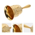 thumbnail image 4 of 1Pc European Relief Art Hand Bell Restaurant Counter Pass-through Bell (Golden), 4 of 7