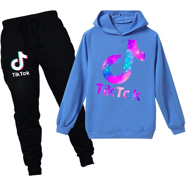 Tik Tok Pullover Hoodie Set Casual novedad sudadera 2 piezas moda Tik Tok ropa para niñas niños Xemadio WRMH-138-128