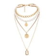 thumbnail image 2 of Fiudx Collar de Perlas con Forma de Moneda, Joya Única con Colgante de Candado, Accesorio de Cadena Llamativo, Regalo Elegante para Tus Seres Queridos, Perfecto para Cualquier Ocasión, Elegante Pieza, 2 of 6