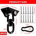 thumbnail image 2 of AEVXKHI 6 Pack Heavy Duty Hammock Hanging Kit, 360° Rotating 1100LB Swing Hangers for Hammock Chair Stand, Seat, Porch Swing, Yoga, Tree, Ceiling Mount, Indoor Outdoor Hanging Hardware, 2 of 10