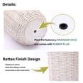 thumbnail image 5 of LuxenHome Off White MgO Wicker 21.6-in Tall Round Planter, 5 of 10