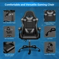 thumbnail image 2 of Dubbin Gaming Chair Office Chair High Back Computer Chair PU Leather Chair, Black, 2 of 6