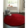 thumbnail image 1 of Unique Loom 3151391 Tapis Rond Shag Solide de 5 x 5 Pi&44; Rouge Cerise, 1 of 2