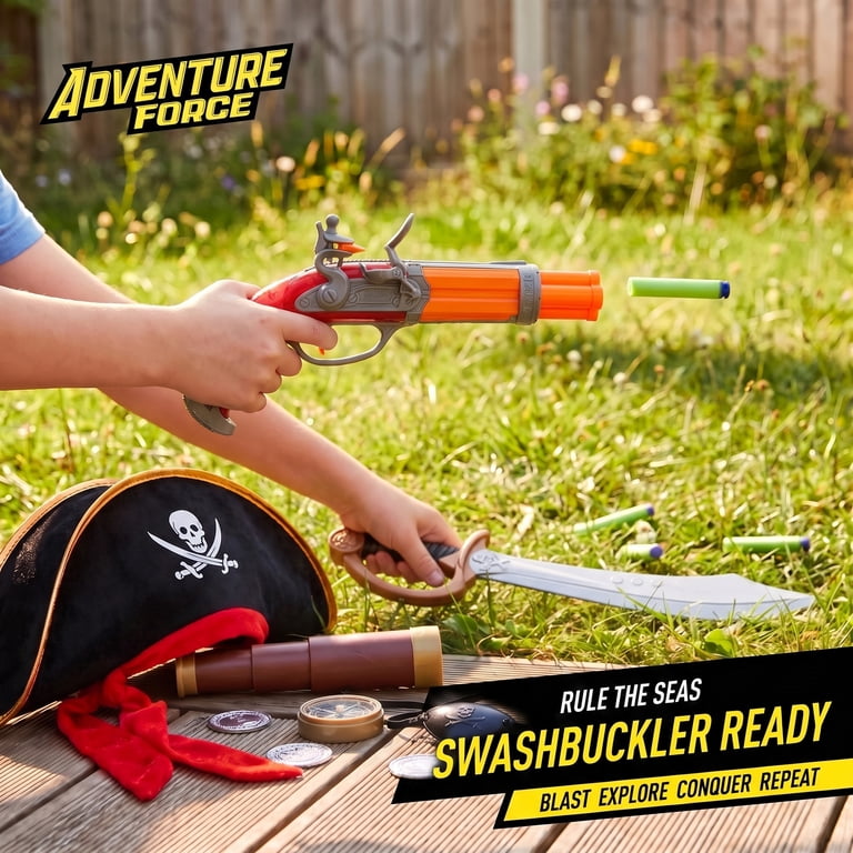Adventure Force Buccaneer Foam Dart Blaster and Pirate Roleplay