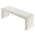thumbnail image 4 of Modway Simba 60" Boucle Fabric Upholstered Waterfall Long Bench in Ivory, 4 of 9