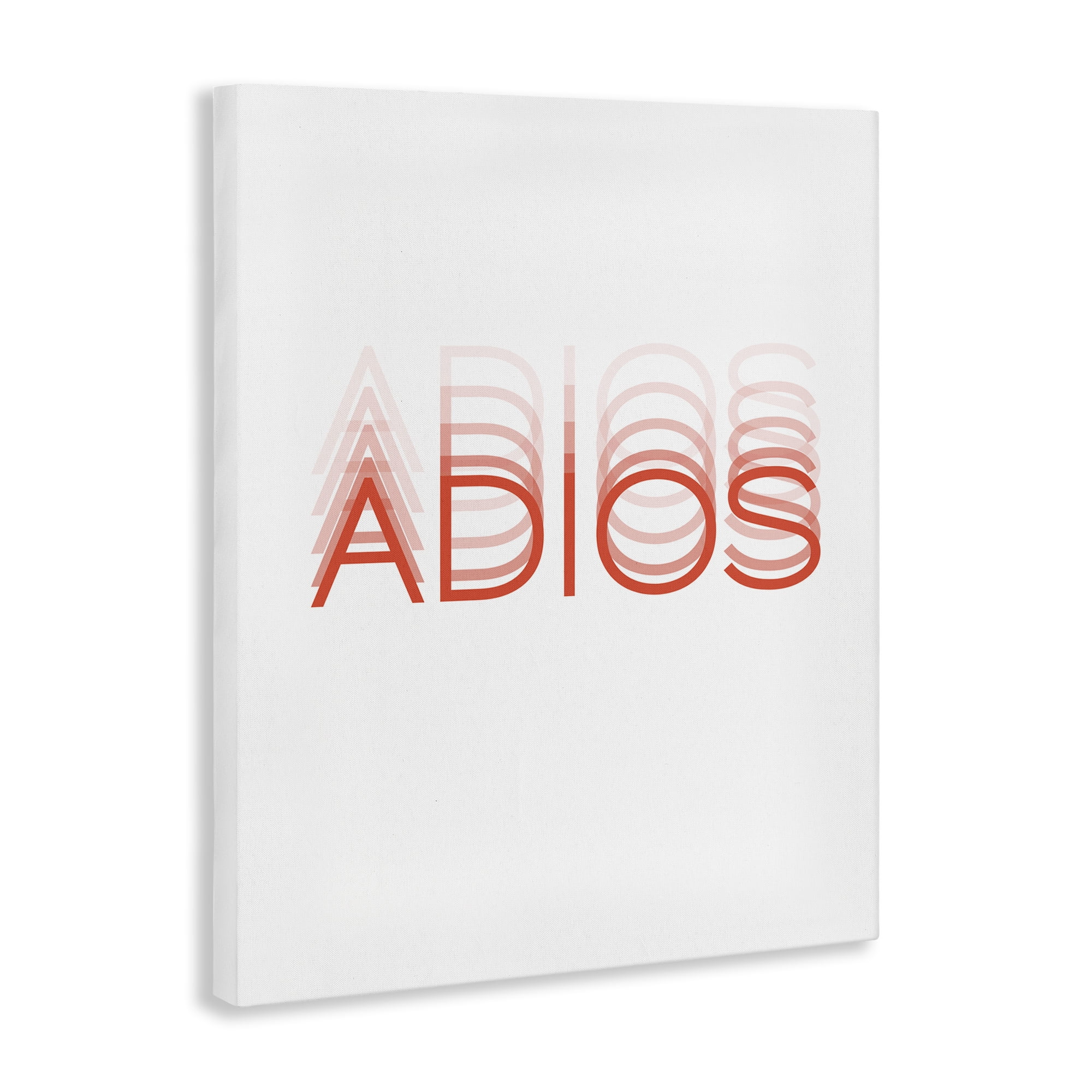 Stupell Industries Adiós Tipográfico Minimalista Typography and Symbols Painting Wrapped Canvas Art Print Wall Art, 24 x 30