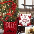 thumbnail image 5 of Christmas Pillow Covers 20x20 Set of 4 Farmhouse Christmas Decorations Happy Holidays Holly Jolly Snowflake Merry Christmas Decor Pillow Cover Cushion Case for Couch Sofa(Red), 5 of 6