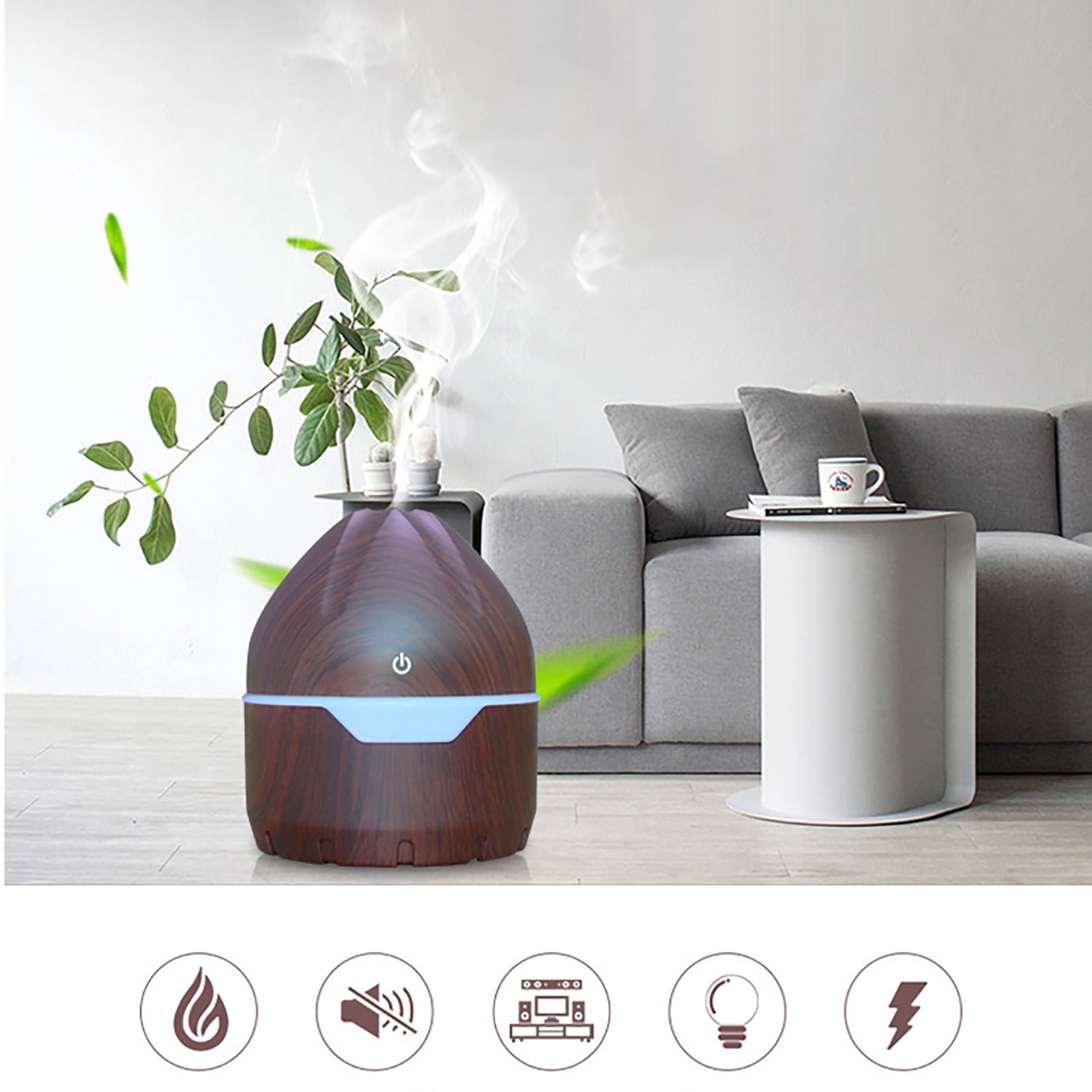 Tuphregyow Humidifiers For Bedroom Vicks New Portable Aroma Essential Oil Diffuser Led Aroma Aromatherapy Humidifier