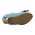 thumbnail image 4 of Low Heel Glitter Princess Shoes for Girls, Non-slip Mary Jane Dress Shoes with Bow and Charm Detail Blue 27, 4 of 9