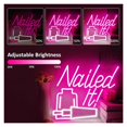 thumbnail image 4 of Letrero De Neón Nailed It Con Luz LED Regulable Para Frasco De Esmalte De Uñas Para Salones De Uñas, Barberías, Tiendas De Belleza Y Decoración 37cmx33cm, 4 of 7