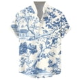 thumbnail image 3 of IWRICH Hawaiian Plus Size Shirt for Men Tropical Shirts Summer Beach Button down Short Sleeve Floral Vacation Tops 08-White L, 3 of 4