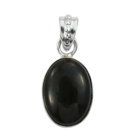 Amber Sterling Silver Handmade Pendant - 925 Sterling Silver Boho Handmade Strand Statement Pendant for Women Velvet Obsidian Jewelry Gift